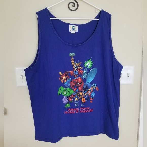 Vintage 1998 Marvel Universal Studios Islands Of Adventure Tank Tee🌏 - Picture 1 of 5